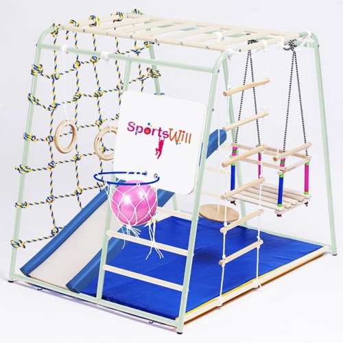 SportsWill Спортивный комплекс Baby Hit Vip мятный (мягкий борт)