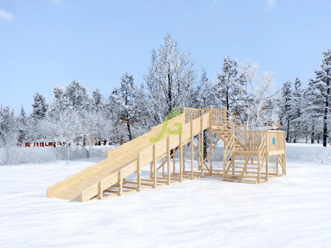 Зимняя горка IgraGrad Snow Fox скат 10 м (мод. 2) без окраски